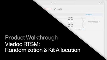 Viedoc RTSM - Randomization & Kit Allocation