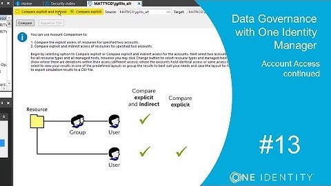 One Identity Manager | Data Governance with 1IM #13 | Account Access