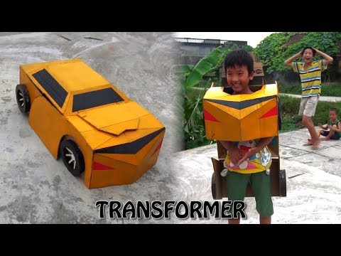 How to Make Cool Kids Transformer Costume Out of Cardboard