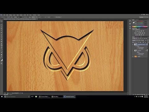 Photoshop Tutorial- How to Make Cutting Wooden Text in Adobe Photoshop Urdu 2018 - 동영상