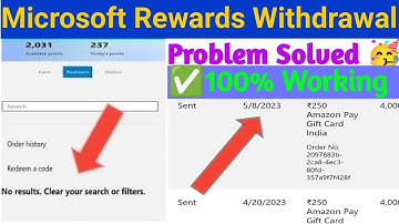 Microsoft Rewards Withdrawal Problem Solved 🥳 | Microsoft Rewards Gift card Not Show Problem Solved