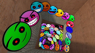 Geometry Dash and Lobotomy Dash Nextbots Chase me in Maze Gmod