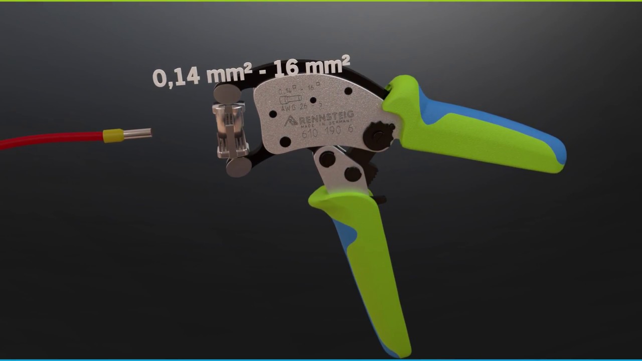 Self-Adjusting Crimping Pliers for end sleeves (ferrules) with lateral  access (97 53 14) 