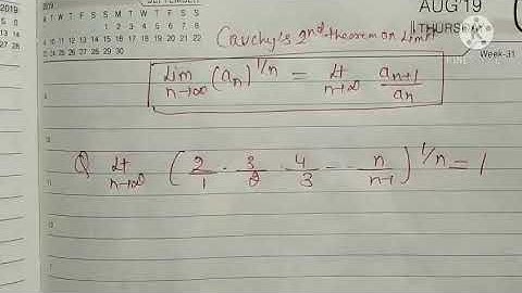 cauchy second theorem on limits question