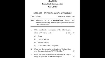 BEGC - 109  June 2022 Question Paper