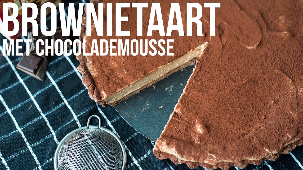 RECEPT: Brownietaart met chocolademousse | OhMyFoodness