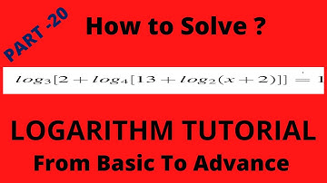 How to solve logarithm equation with different bases,solving logarithmic equations ,PART-20