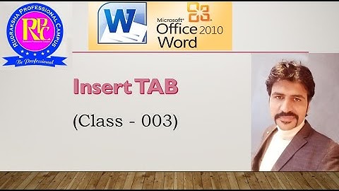 Class - 6 - MS - Word Insert TAB for Efficiency Test - Table - Part - 2
