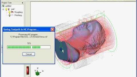 Rotation axis machining in DeskProto (Venus)