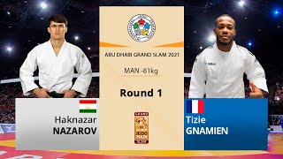 Ҳақназар НАЗАРОВ vs Тиз ГНАМИЕН, -81кг, Даври 1, Abu Dhabi Grand Slam 2021