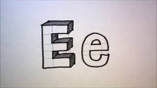 Berucht zonsopkomst Montgomery How to draw the letter E in 3D | Hoe teken je de letter E in 3D - YouTube