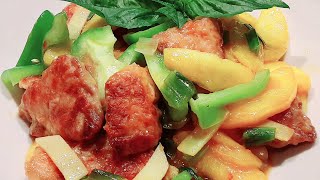 黄桃鱼片的做法 - Tilapia fillet recipe with yellow peach【生哥美食】