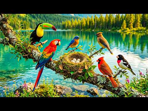 Beautiful Forest Bird Sounds & Piano 🍃 Calm Nature Ambience to Escape Stress and Find Inner Peace