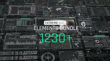 Extreme HUD Elements Bundle 1200+ ( After Effects Template )