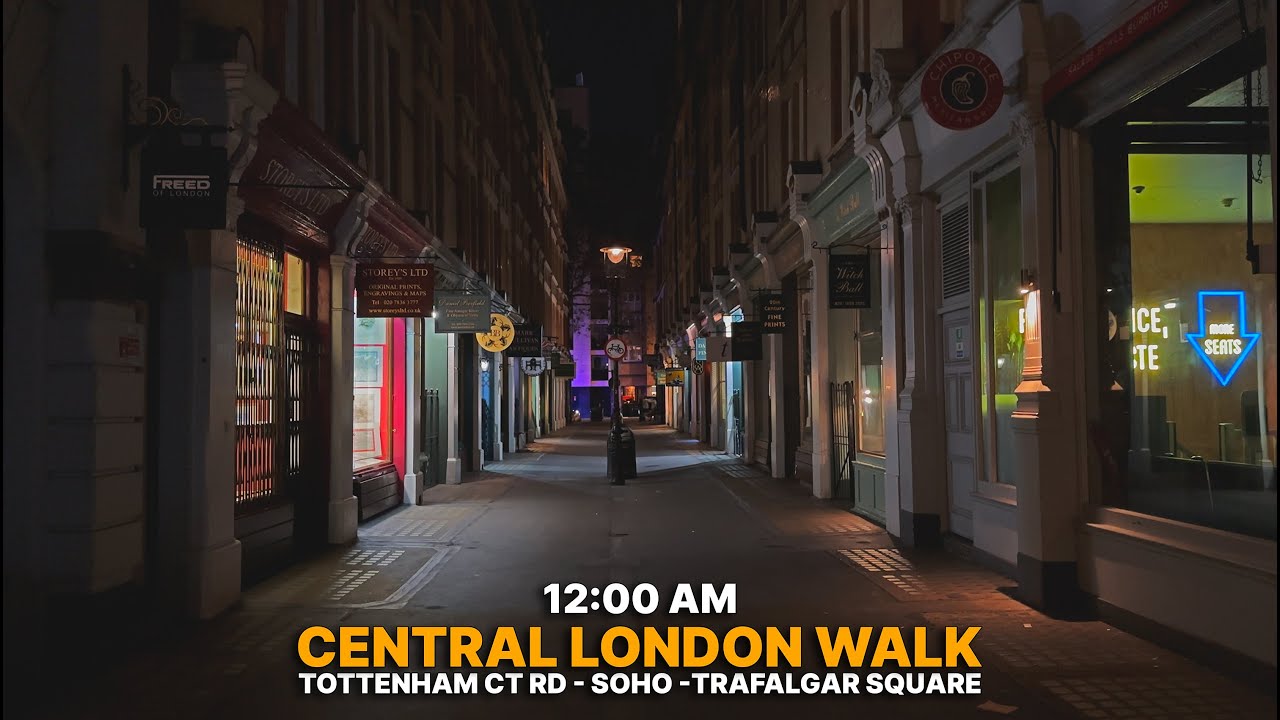 London West End Friday Night Walk | Tottenham Court Road, Soho, China town to Trafalgar Square POV 🌃