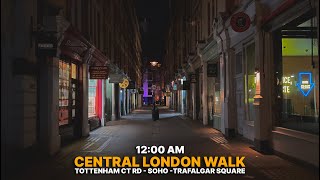 London West End Friday Night Walk | Tottenham Court Road, Soho, China town to Trafalgar Square POV 🌃