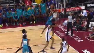 Kai Jones DUNKS ON Victor Wembanyama | Hornets vs Spurs | 2023 NBA Summer League