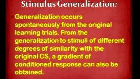 A Lecture on Classical Conditioning