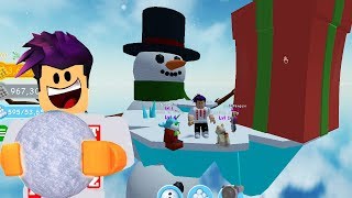 واخيرا اكبر تحديث في المدينة الثلجية بنيت اكبر رجل ثلج وحصلت اكبر هدية بالعالم  في لعبة roblox !!