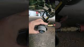 1999 Buick LeSabre  Subframe bushings replacement Pressing alternative, use 2 scissor jacks