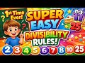 Divisibility Rules Made Shockingly Simple (2,3,4,5,6,7,8,9,10,11,25) in a single video #ssc #ssccgl