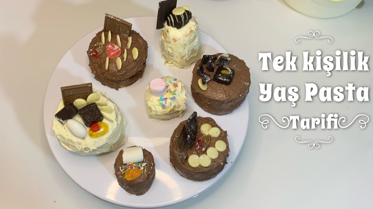 HARİKA GÖRÜNTÜSÜ İLE TEK KİŞİLİK YAŞ PASTA TARİFİ 🍰🎂 YouTube