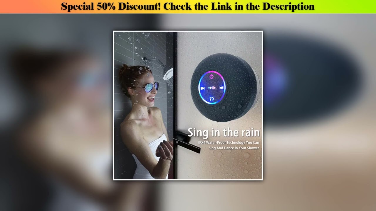 Best Portable Wireless Bluetooth Speaker LED IPX4 Waterproof Loudspeaker Outdoor Bathroom Large Suc