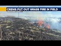 Crews respond to grass fire in Brookings County field Wednesday