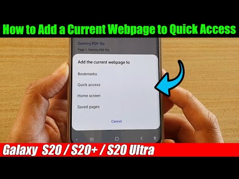 Galaxy S20/S20+: How to Add a Webpage Shortcut Link On Home Screen