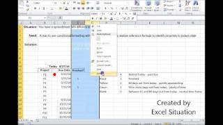 Excel Conditional Formatting icon sets with a relative reference formula