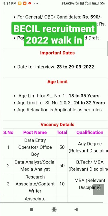 BECIL recruitment 2022 walk in#mathtimez #shorts #becil2022walkin
