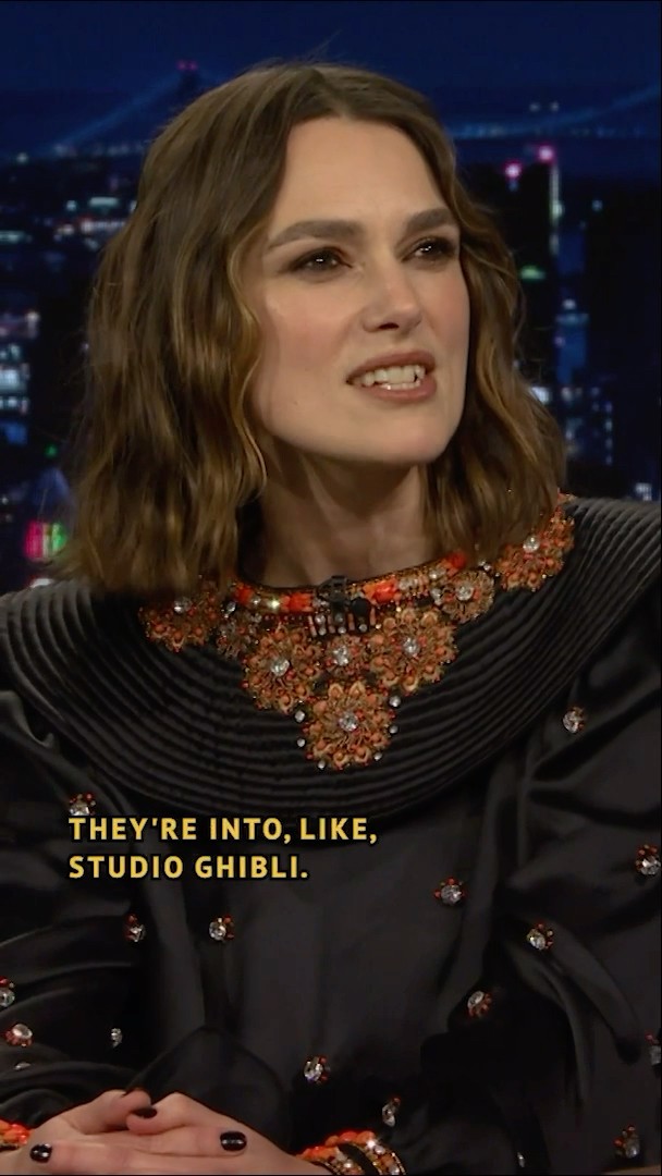 #KeiraKnightley’s kids have finally moved on from #PeppaPig ? #JimmyFallon #StudioGhibli