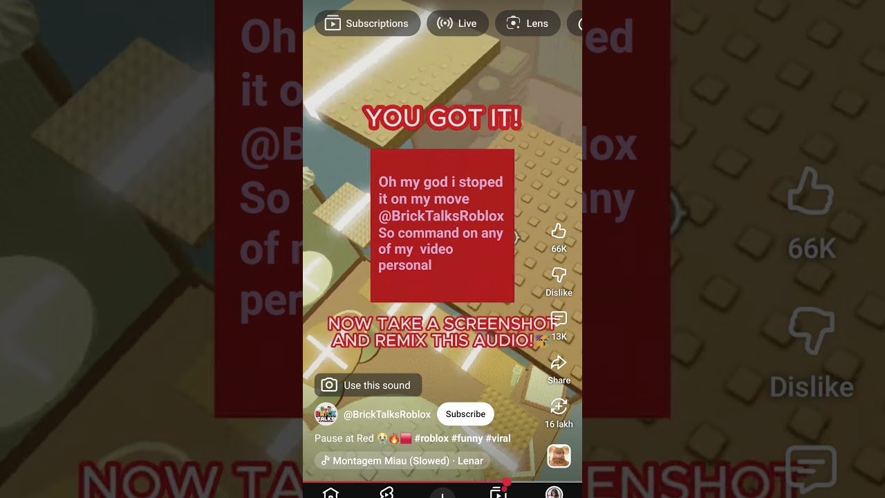 Oh my god i stoped it on my move @BrickTalksRobloxSo command on any of my video personal