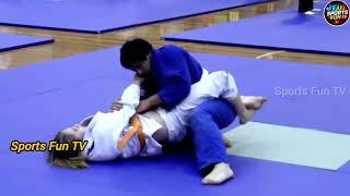 🔥 Female BJJ Fighter Dominates the Mat! | Incredible Grappling Skills 😱 #sports #wrestling #bjj 