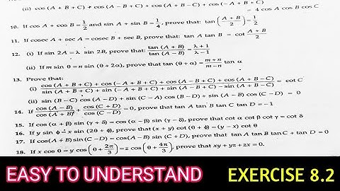 class 11 maths | transformation formula | trigonometry class 11 | rd sharma exercise 8.2 | formulae