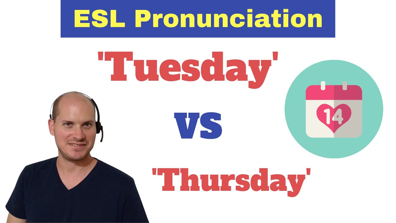Tuesday VS Thursday en inglés 🗓️ #pronunciacion #pronunciaciondeingle