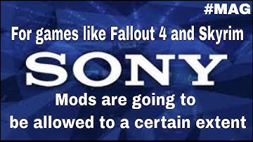 Sony now allowing mods for games such as Fallout 4 and Skyrim on the PS4... Sort of... #MAG