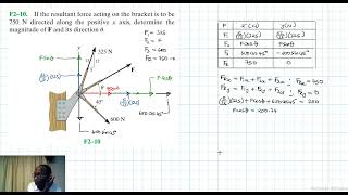 F2-10 Force Vector (Chapter 2: Hibbeler Statics) Benam Academy
