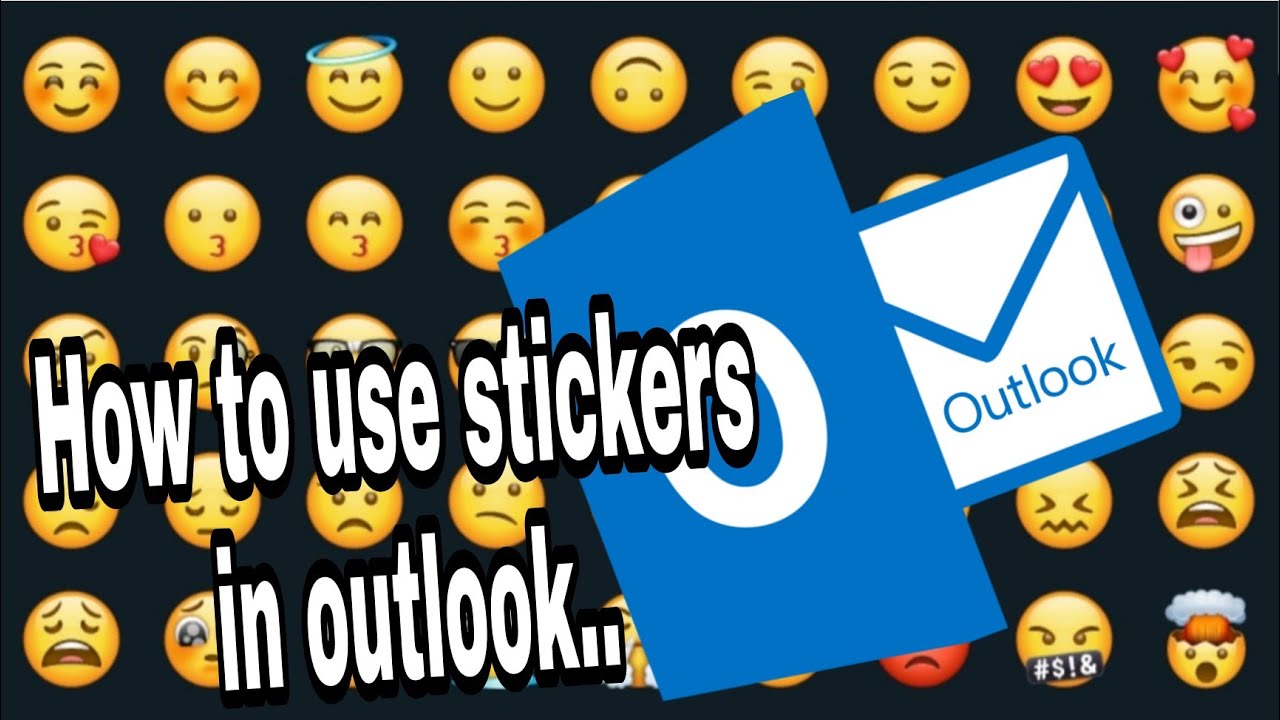How to use emojis in outlook/ how to use stickers in stickers in