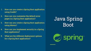 Spring Boot Interview Questions | Part  15