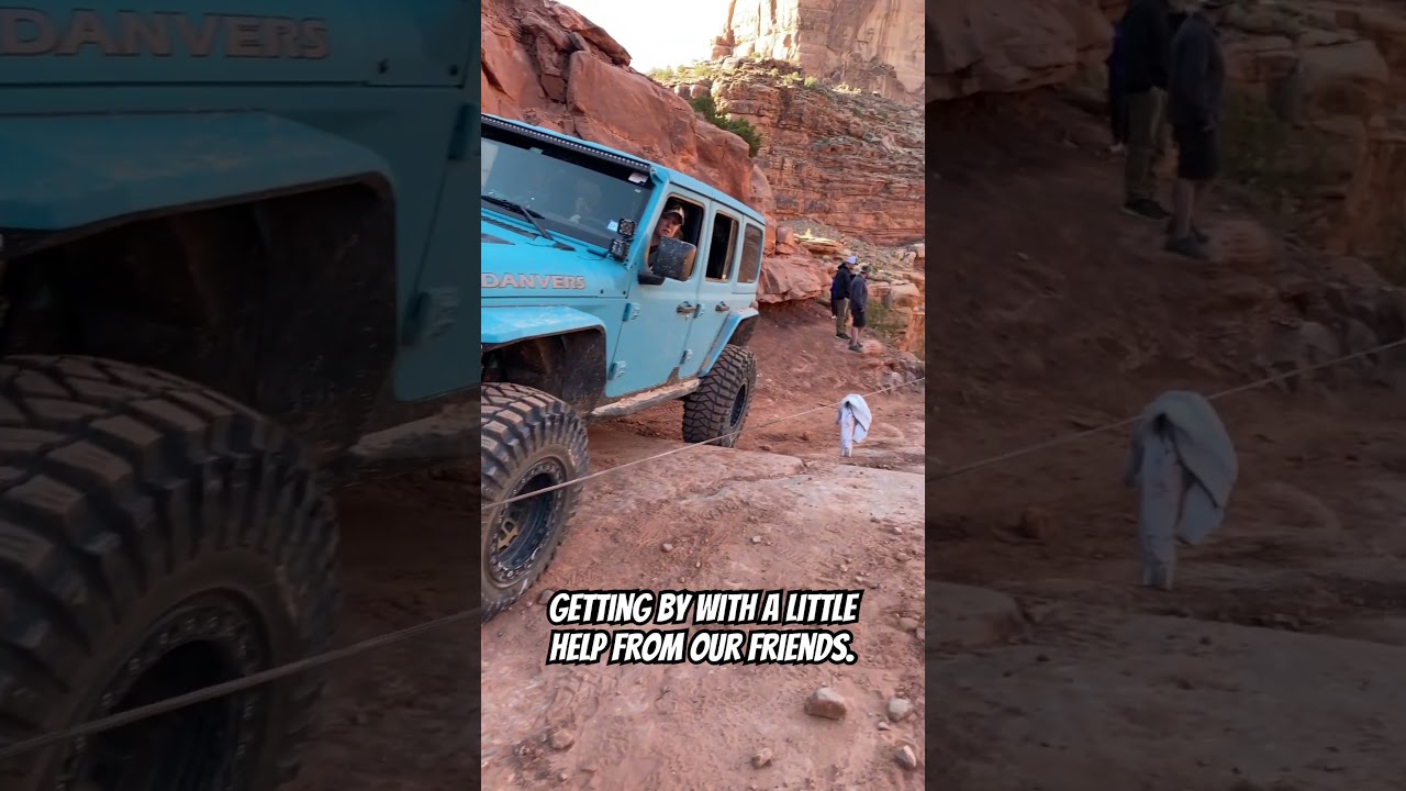 After loosing a locker, it took a bit of winching to get over Hamburger Hill. 