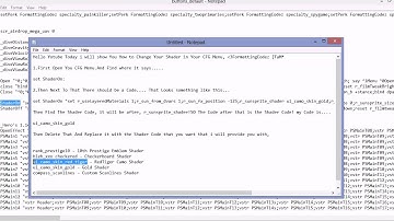 How To Change Your CFG Shader! {TaM*