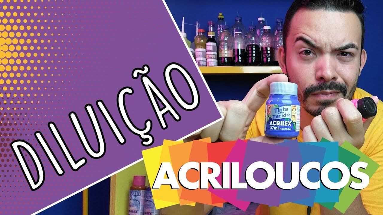 COMO EU FAÇO PRA DILUIR AS TINTAS ACRILEX PARA TECIDO | Théo e Tintas