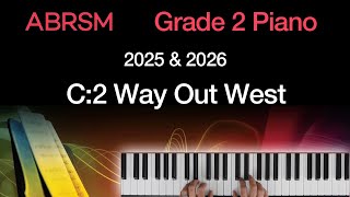 Way Out West / ABRSM Grade 2 Piano 2025 & 2026, C:2 / Synthesia Piano tutorial + Slow Version