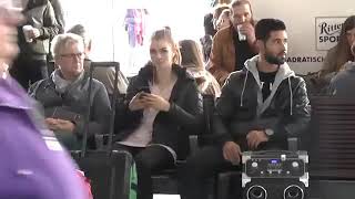 شاهد ردة فعل الاجانب على دبكة شباب وبنات سوريا في مطار المانيا💃🕺😍