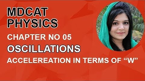 MDCAT Physics Lecture Series, Ch 5, Acceleration in Terms of "W", Physics MDCAT Entry Test