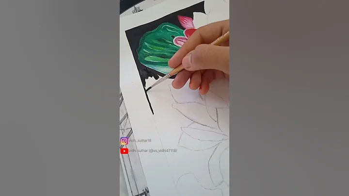 LOTUS PAINTING✨🌼.. #art #shorts #viral #lotus #artist #artistonyoutube #subscribe