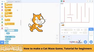 Scratch 3.0 Cat Maze Game Tutorial for kids - Day3
