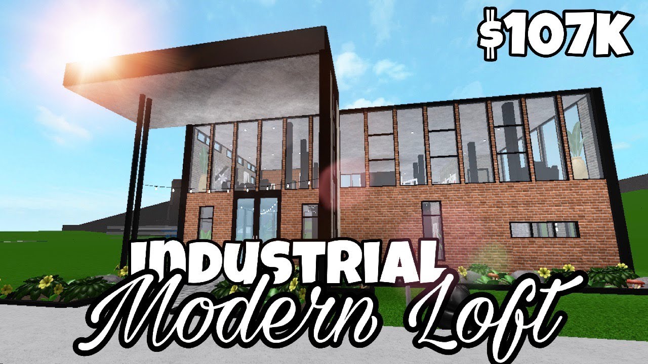 Industrial Modern Loft 107k Bloxburg Speed Build Roblox