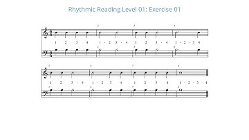Rhythmic Reading Level One : Exercise 01